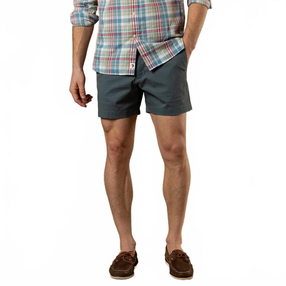 NEW DUCK HEAD gold school chino short in stormy blue
